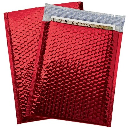 Bsc Preferred 9 x 11-1/2'' Red Glamour Bubble Mailers, 100PK BUY00029019